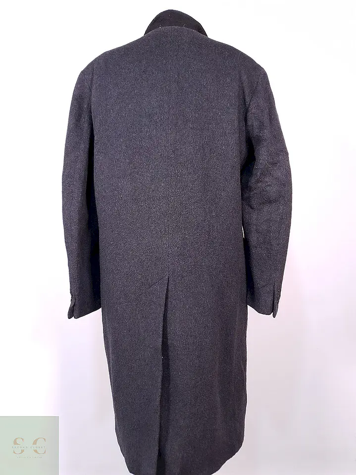 Abrigo Largo Plomo The Original Teller Coat Lana Talla L 18