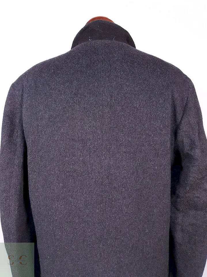 Abrigo Largo Plomo The Original Teller Coat Lana Talla L 19