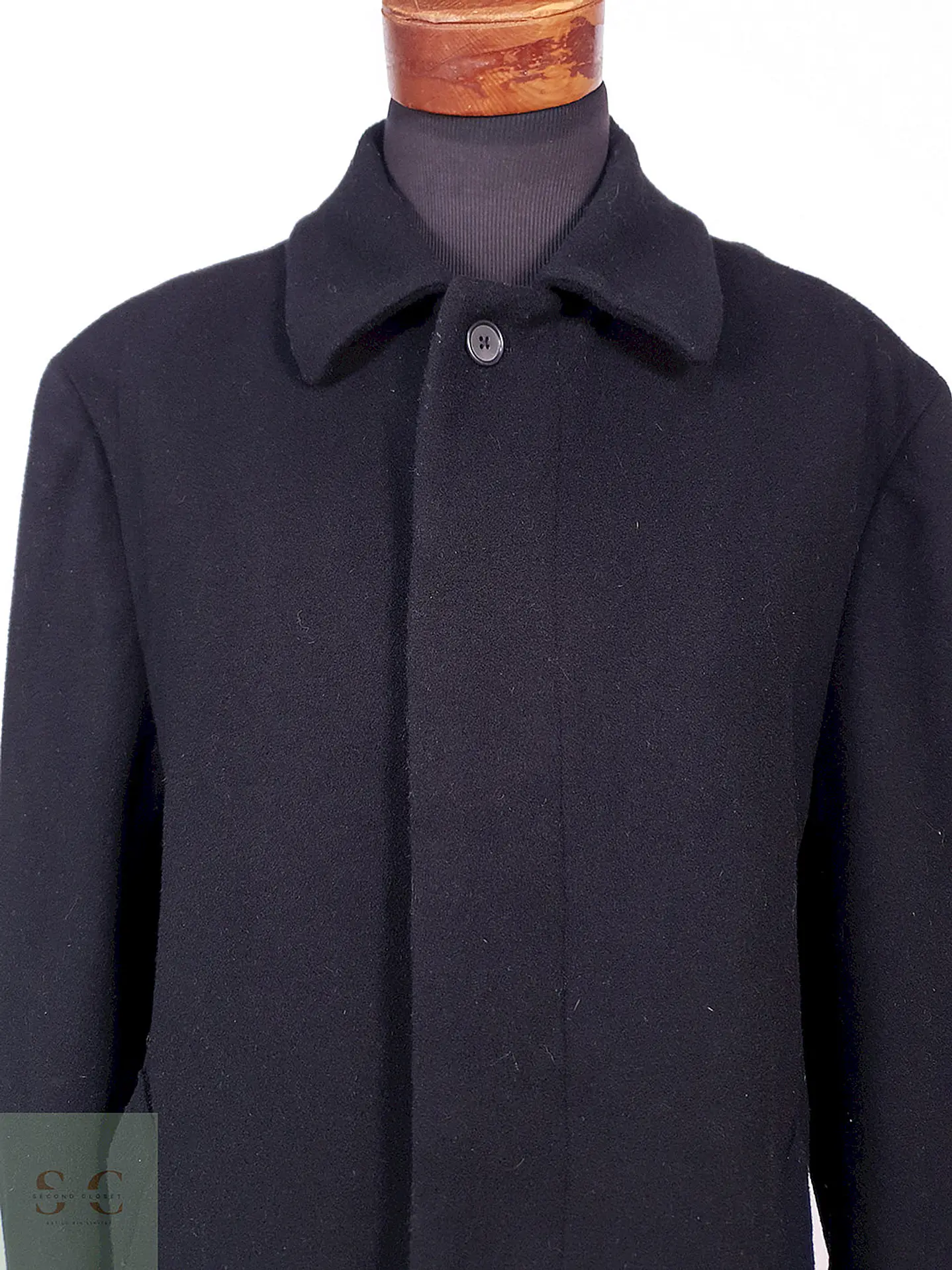 Abrigo Jos A Bank Negro 100% Lana Talla XL 4