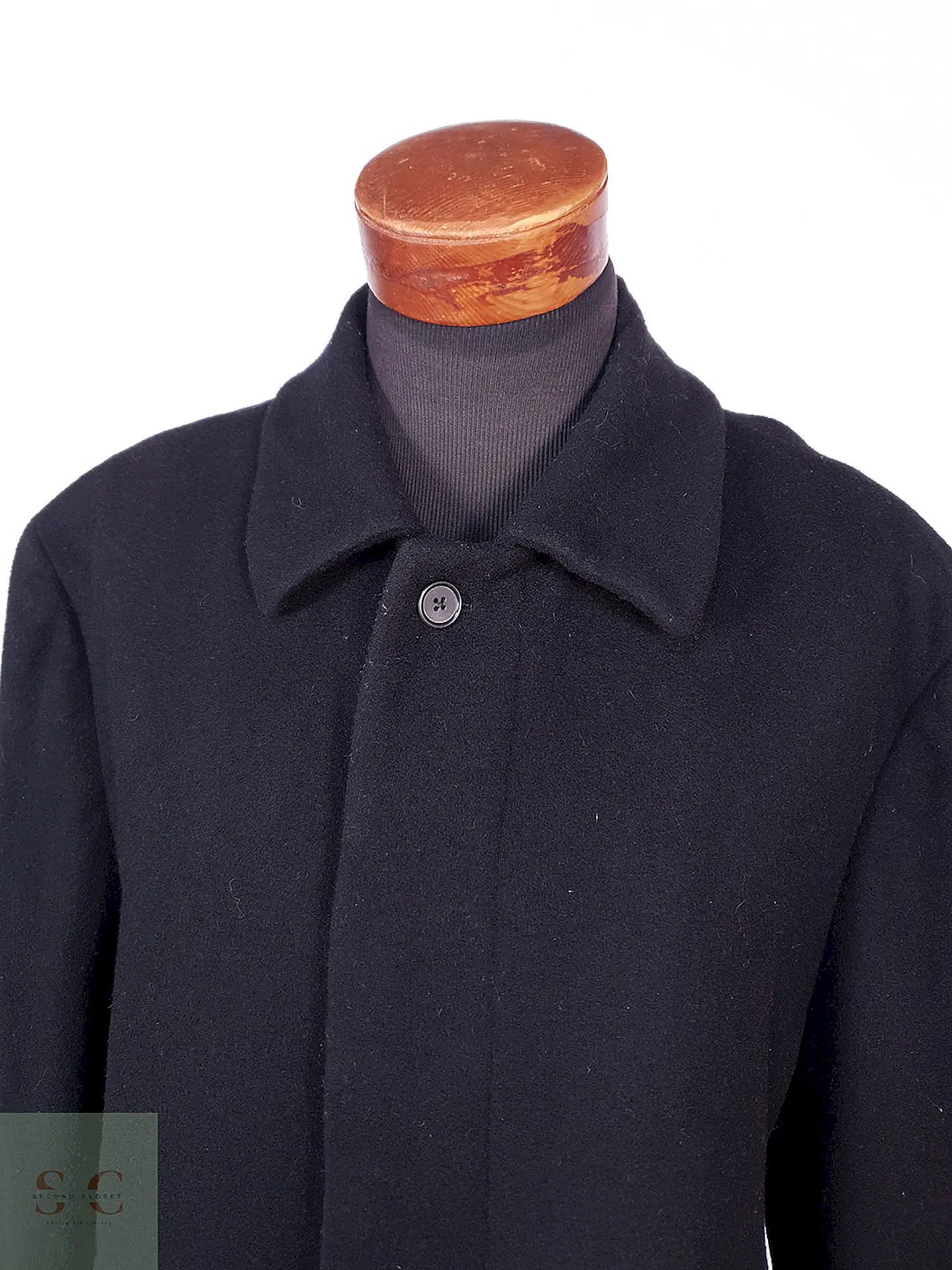 Abrigo Jos A Bank Negro 100% Lana Talla XL 5