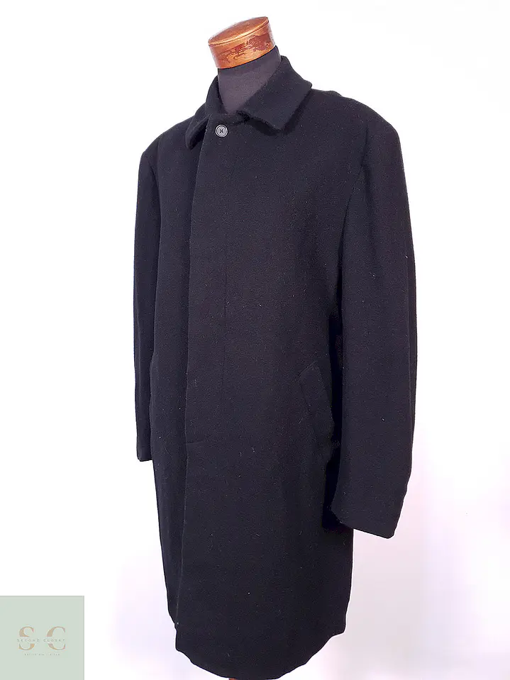 Abrigo Jos A Bank Negro 100% Lana Talla XL 6