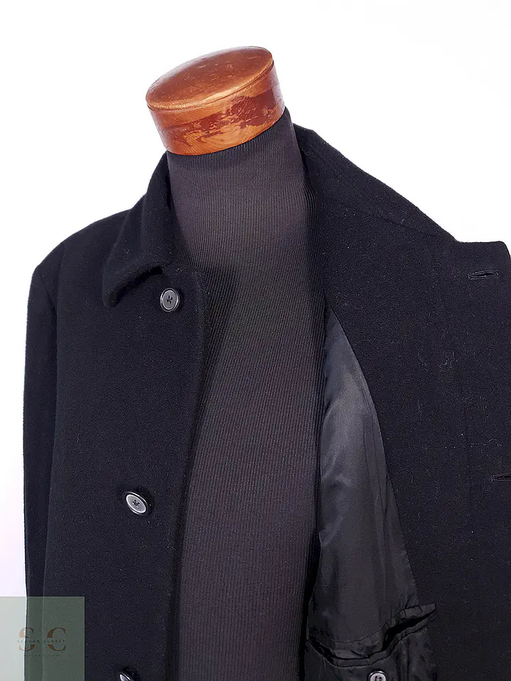 Abrigo Jos A Bank Negro 100% Lana Talla XL 7