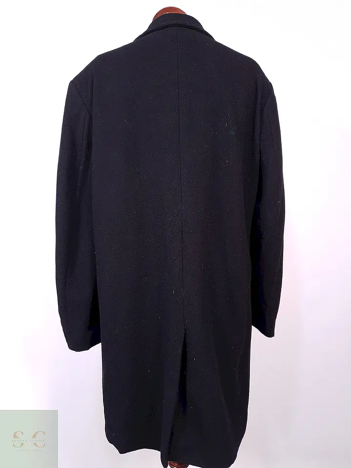 Abrigo Jos A Bank Negro 100% Lana Talla XL 13