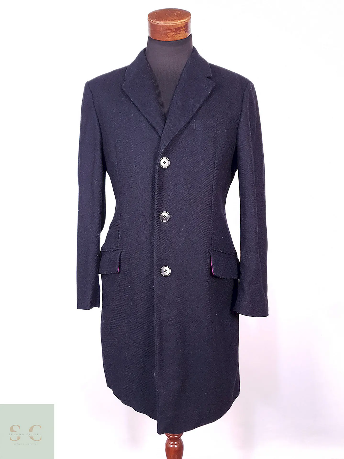 Abrigo Charles Tyrwhitt Azul 75% Lana Italiano Talla M 1