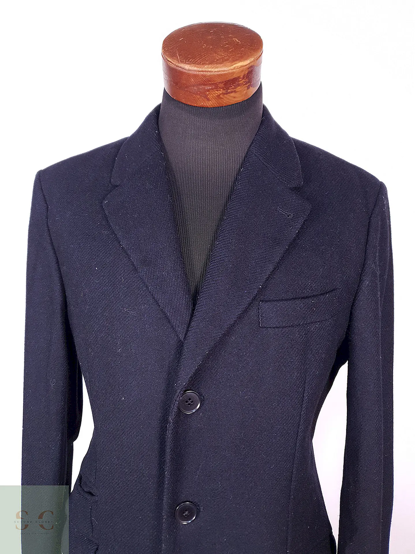 Abrigo Charles Tyrwhitt Azul 75% Lana Italiano Talla M 5