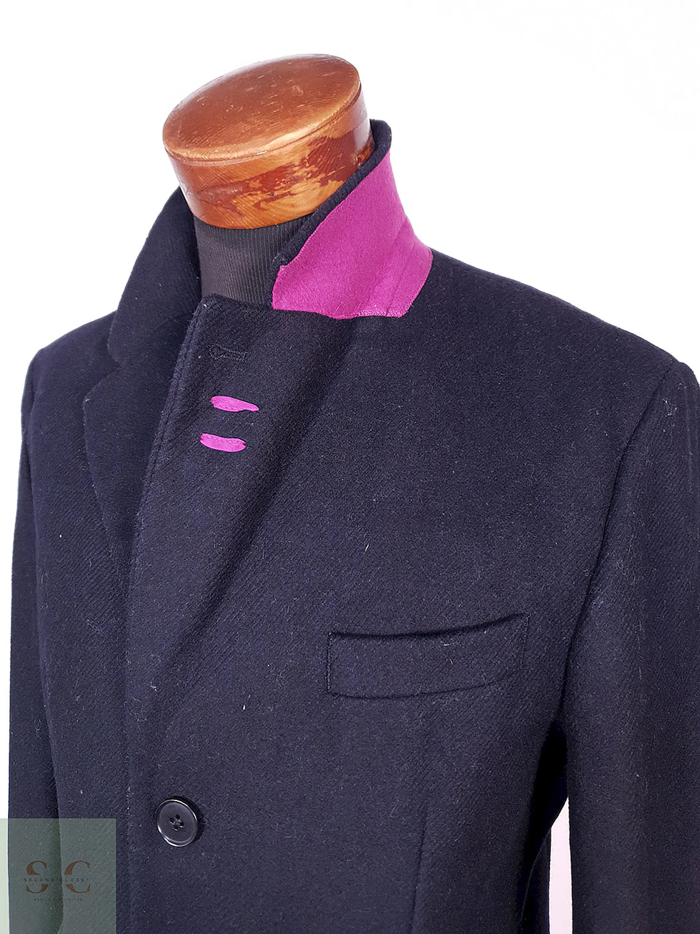 Abrigo Charles Tyrwhitt Azul 75% Lana Italiano Talla M 6