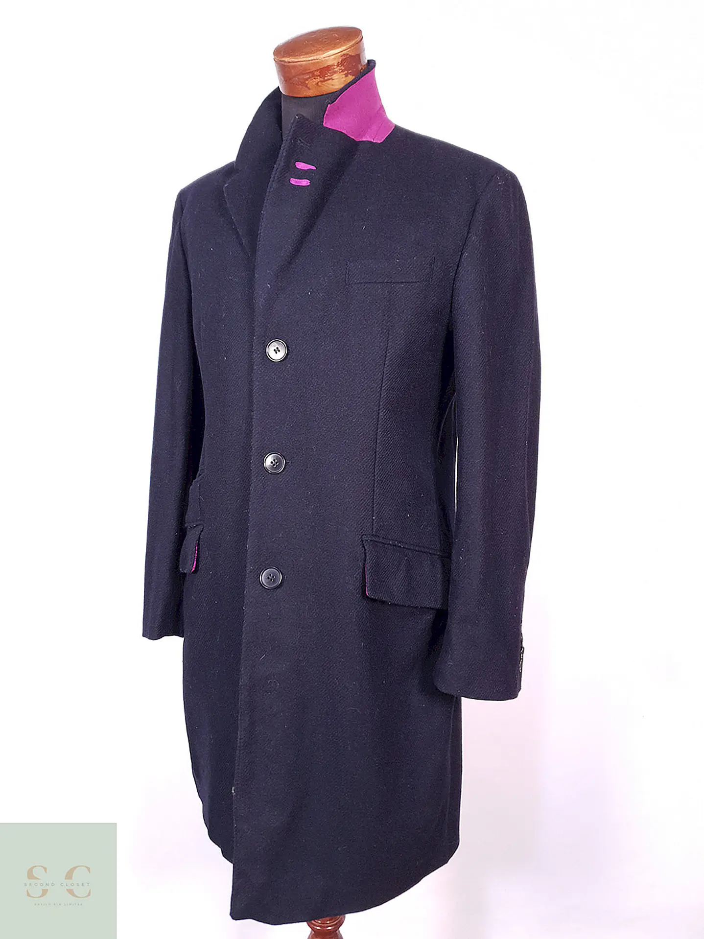 Abrigo Charles Tyrwhitt Azul 75% Lana Italiano Talla M 7