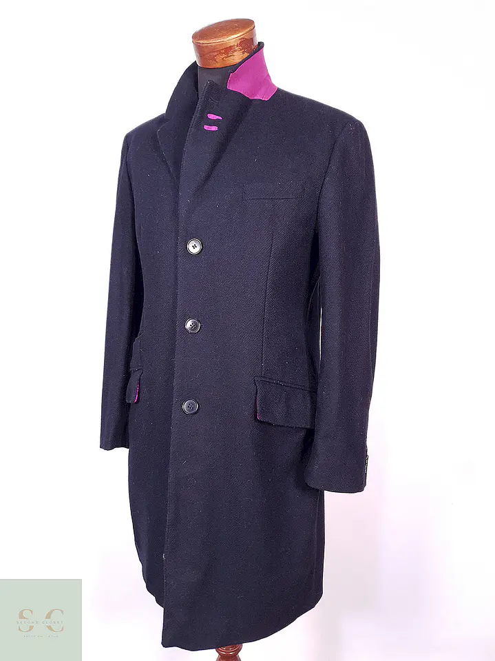 Abrigo Charles Tyrwhitt Azul 75% Lana Italiano Talla M 7