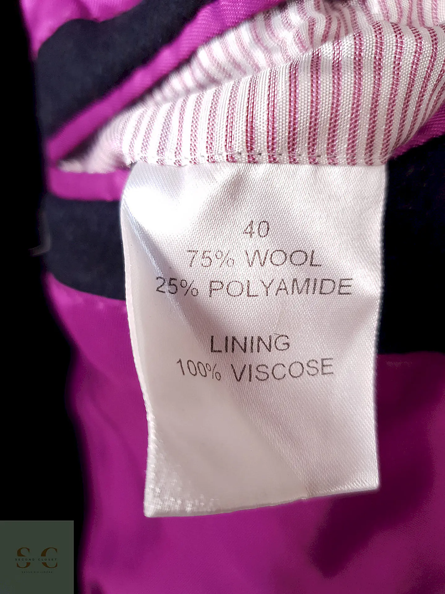 Abrigo Charles Tyrwhitt Azul 75% Lana Italiano Talla M 8