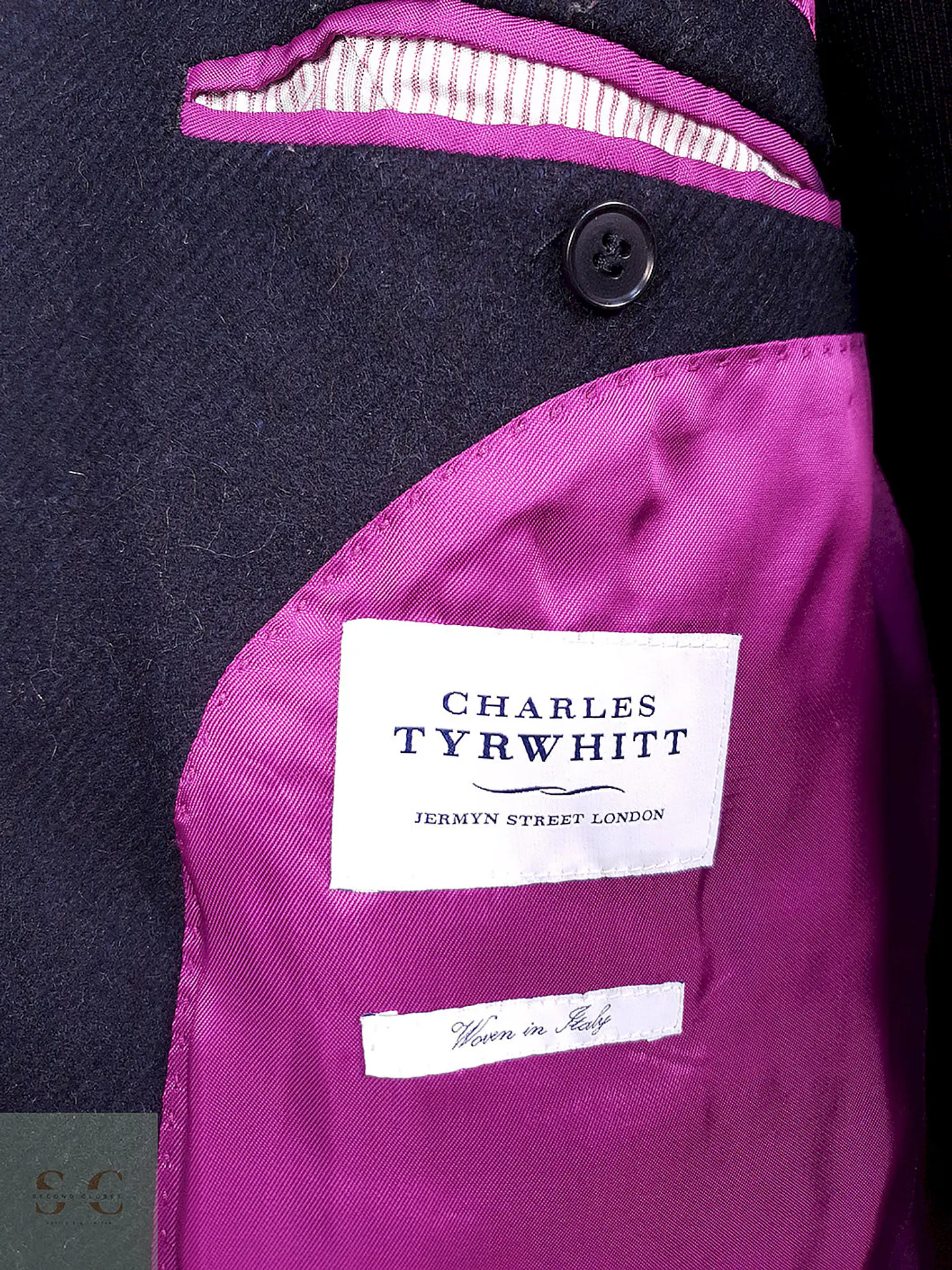Abrigo Charles Tyrwhitt Azul 75% Lana Italiano Talla M 10