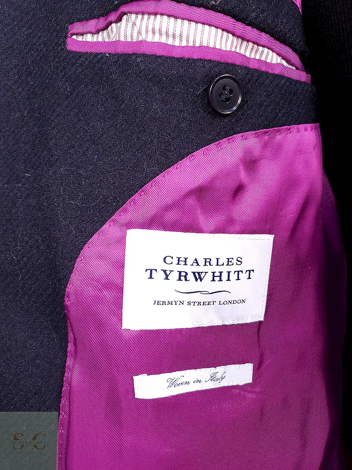 Abrigo Charles Tyrwhitt Azul 75% Lana Italiano Talla M 10