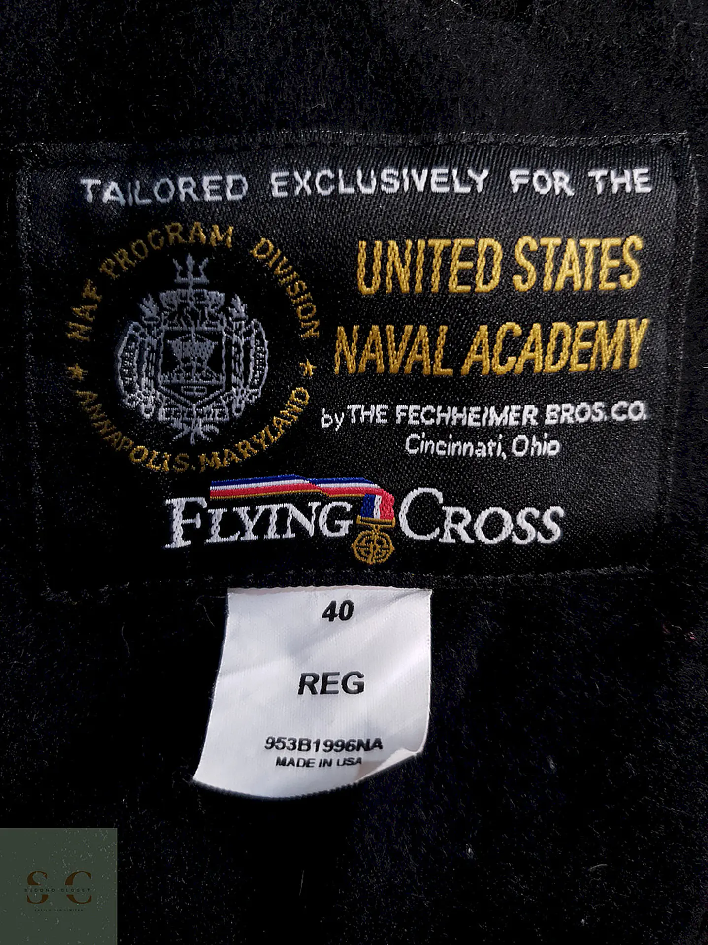 Abrigo Marinero Naval Academy Negro 100% Lana Talla ML 11