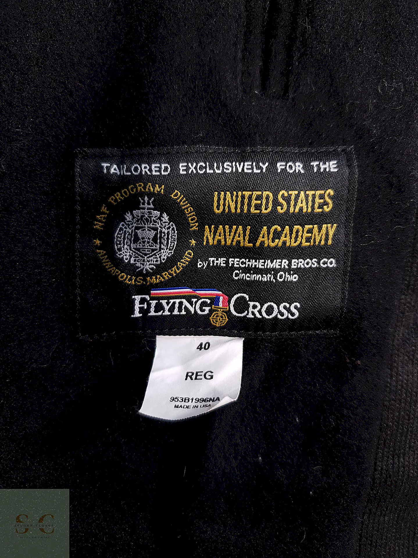 Abrigo Marinero Naval Academy Negro 100% Lana Talla ML 12