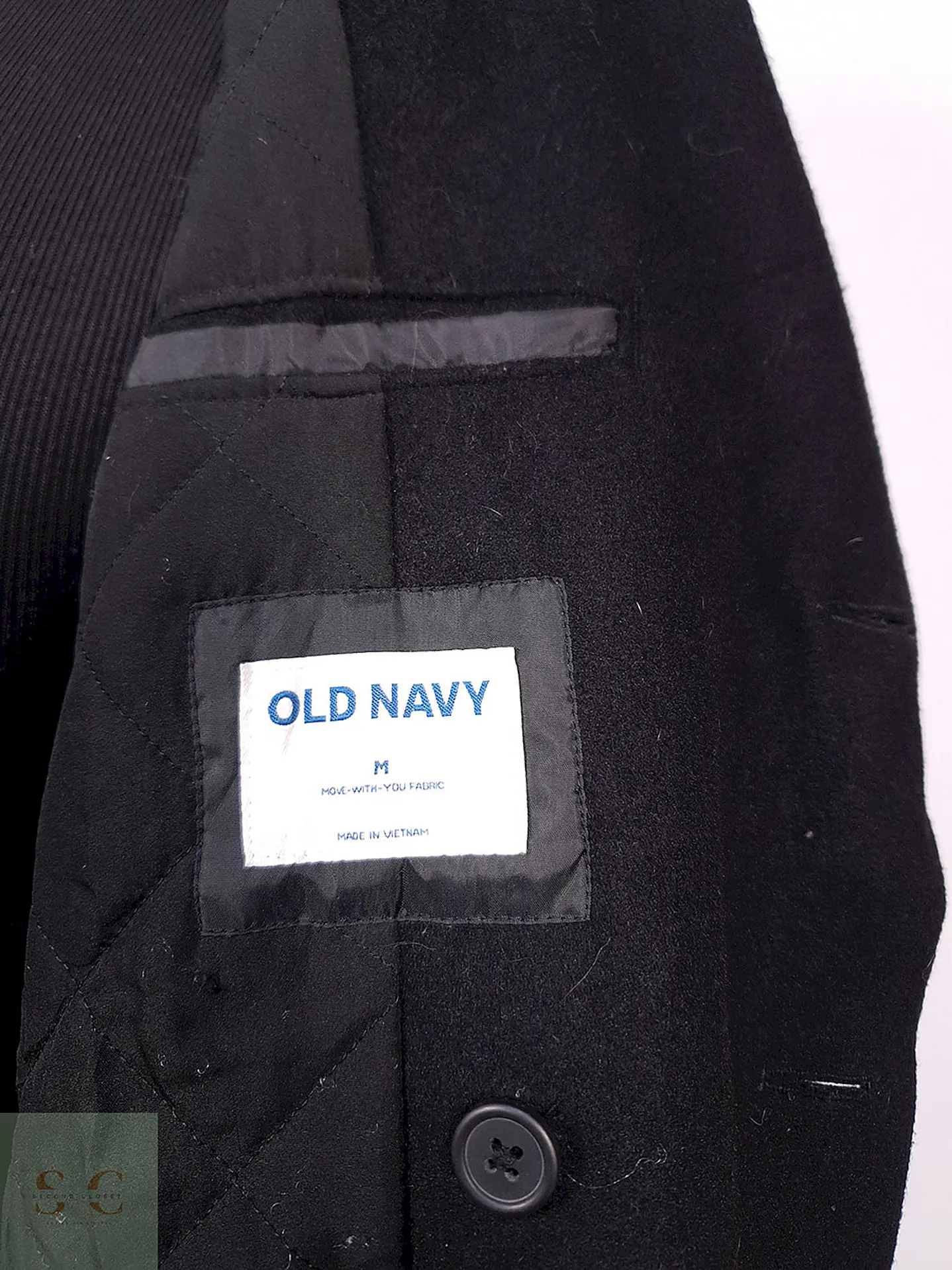 Abrigo Marinero Old Navy Negro Mezcla Lana Talla M 7
