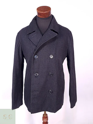 Abrigo Marinero Croft and Barrow Plomo 50% Lana Talla M