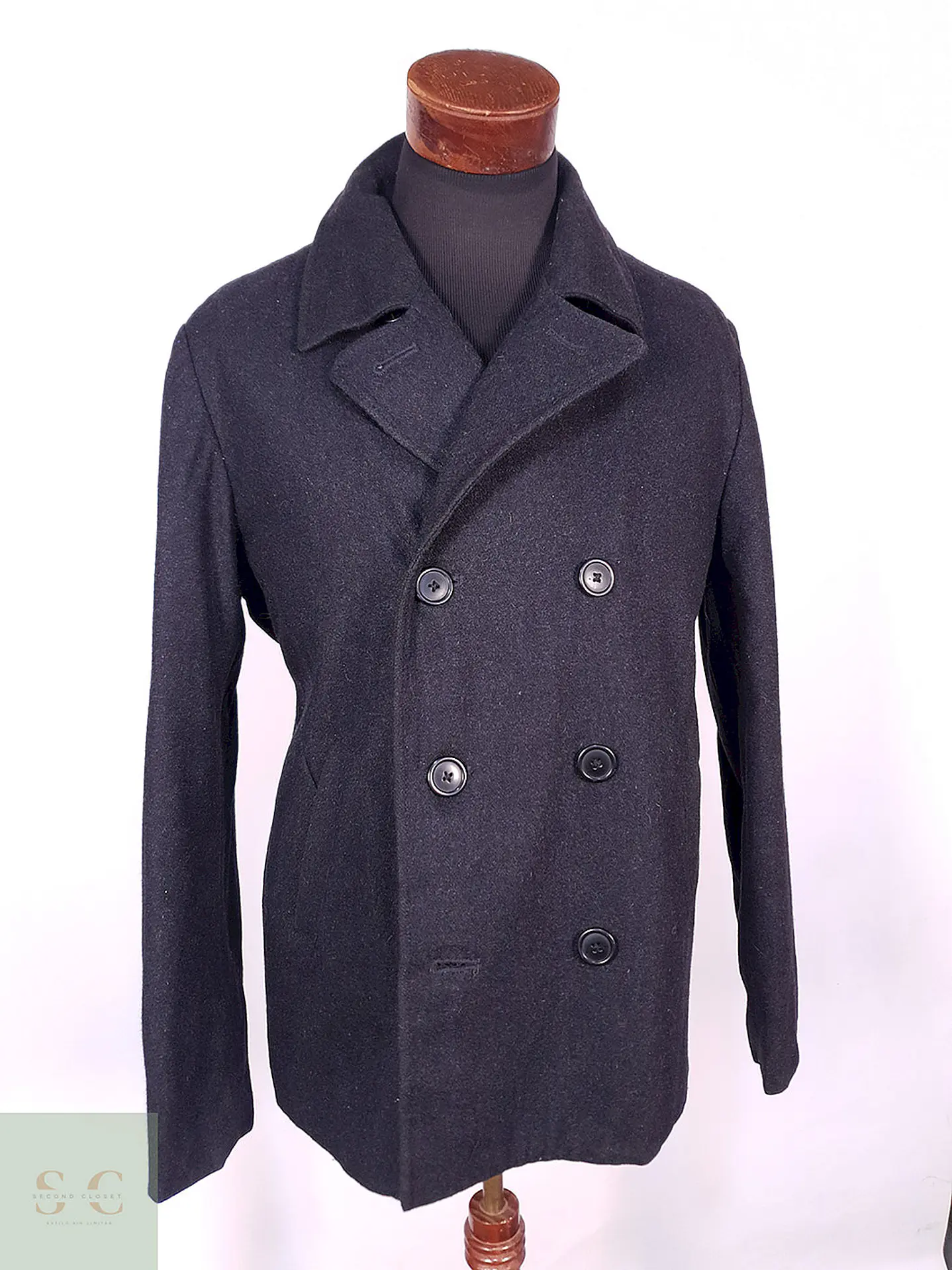 Abrigo Marinero Croft and Barrow Plomo 50% Lana Talla M 2