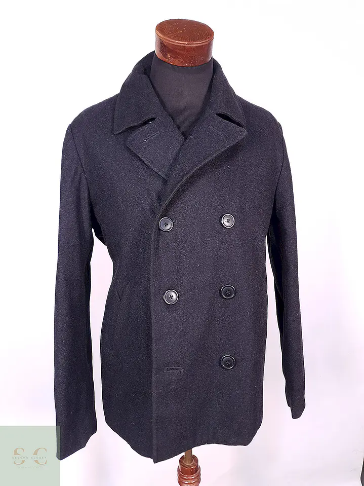 Abrigo Marinero Croft and Barrow Plomo 50% Lana Talla M 2