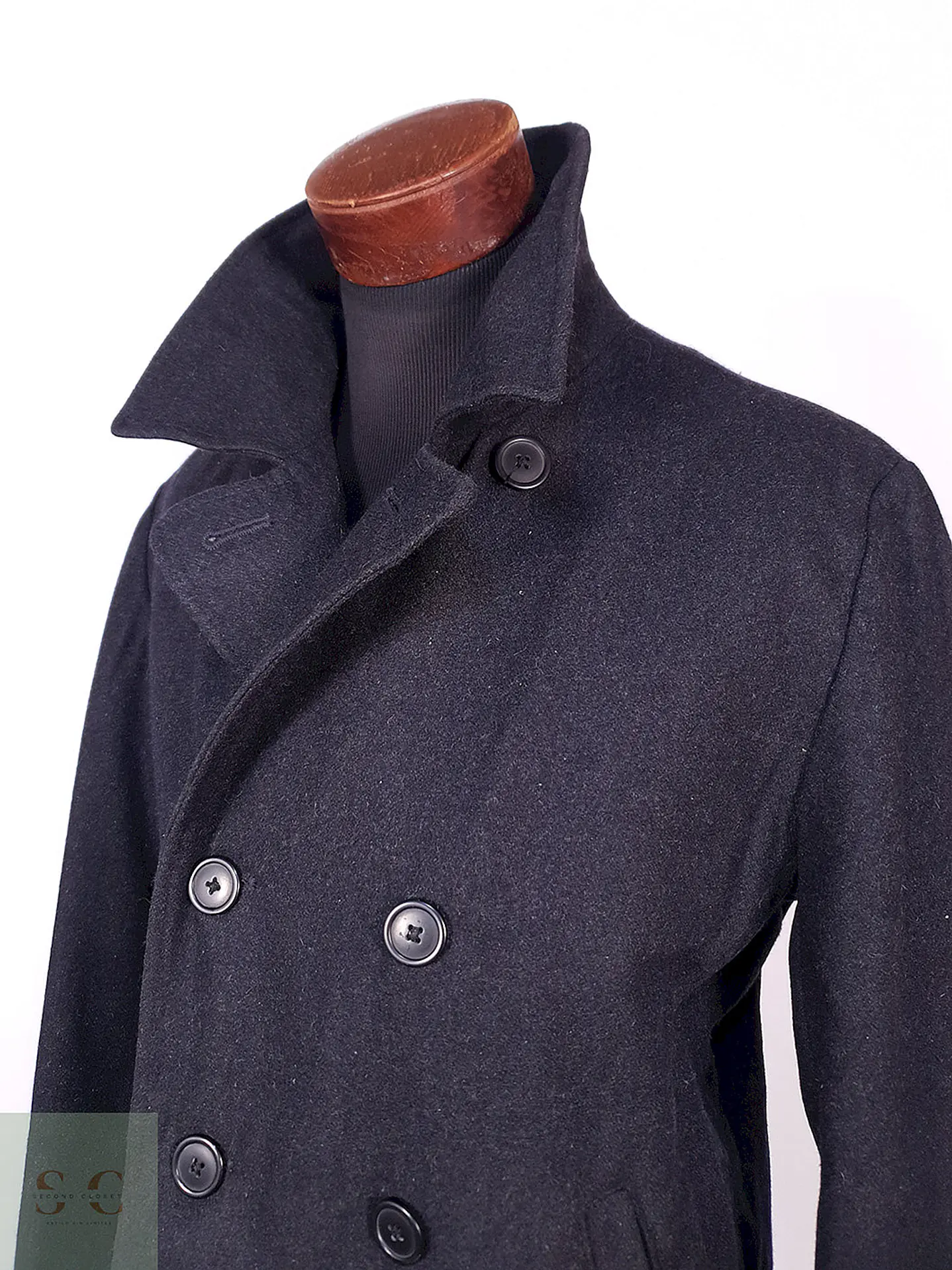 Abrigo Marinero Croft and Barrow Plomo 50% Lana Talla M 7