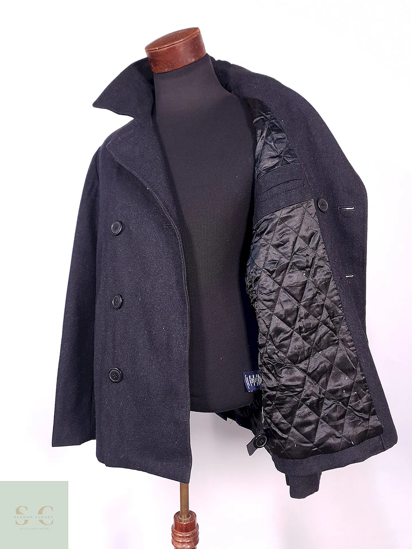 Abrigo Marinero Croft and Barrow Plomo 50% Lana Talla M 10