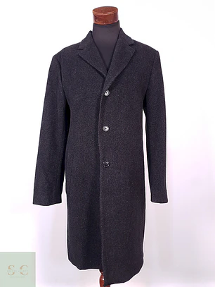 Abrigo Hathaway Platinum Plomo Lana Cashmere Talla L