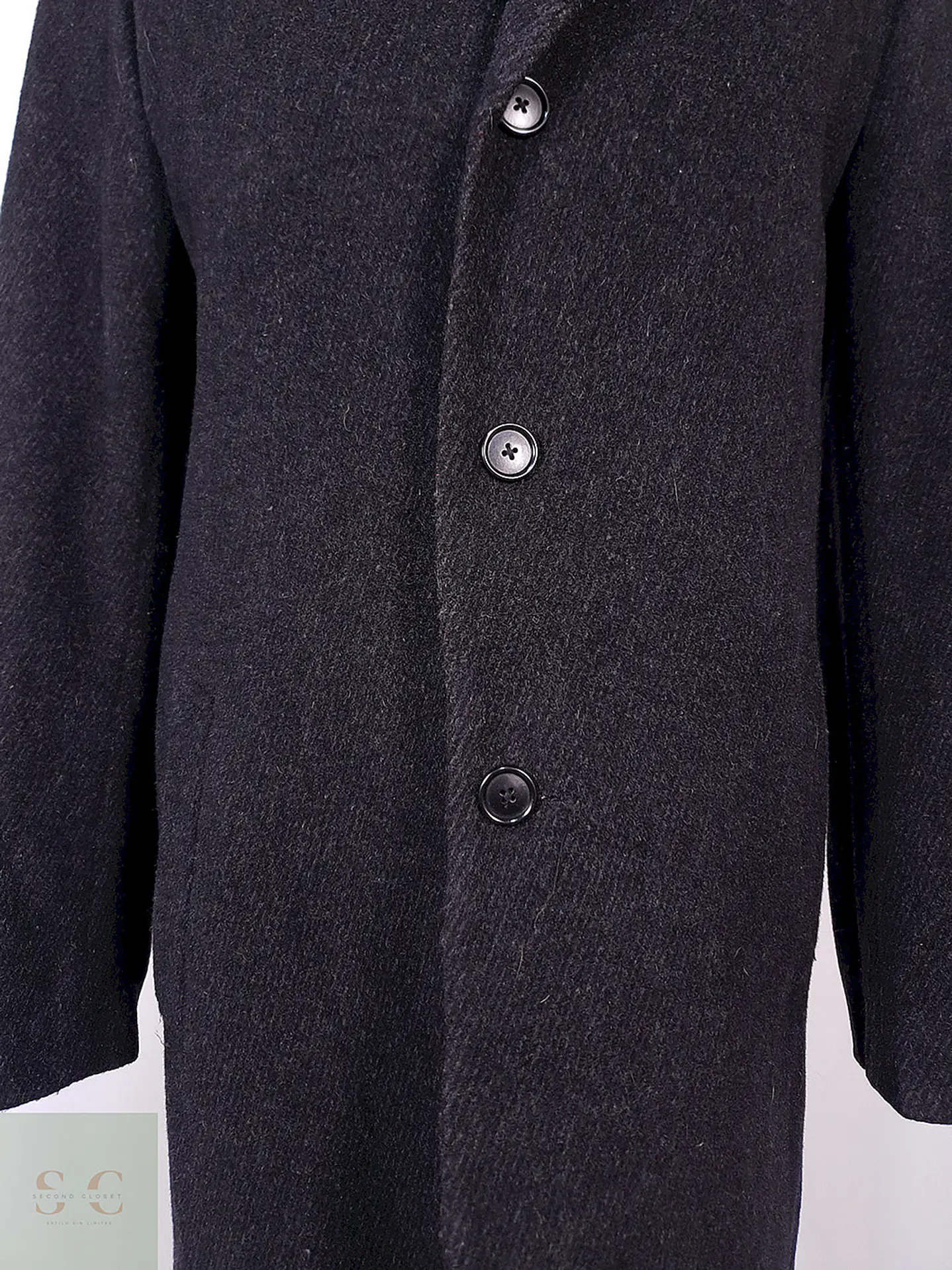 Abrigo Hathaway Platinum Plomo Lana Cashmere Talla L 3