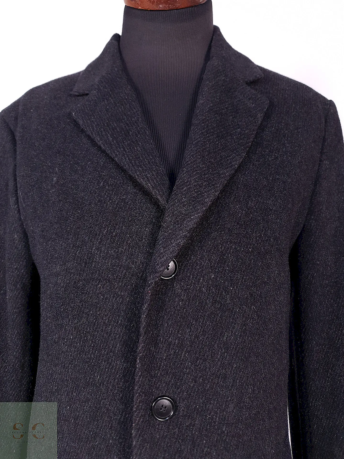 Abrigo Hathaway Platinum Plomo Lana Cashmere Talla L 4