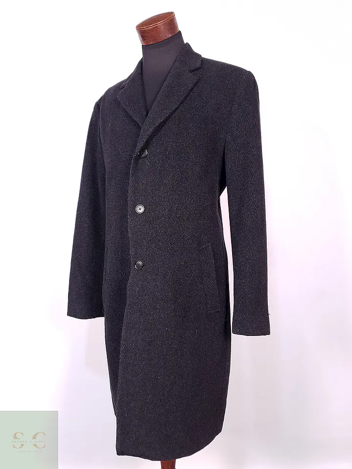 Abrigo Hathaway Platinum Plomo Lana Cashmere Talla L 6