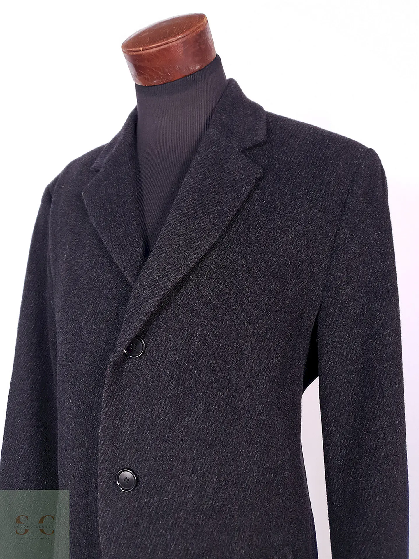 Abrigo Hathaway Platinum Plomo Lana Cashmere Talla L 7