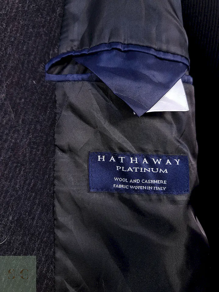 Abrigo Hathaway Platinum Plomo Lana Cashmere Talla L 11