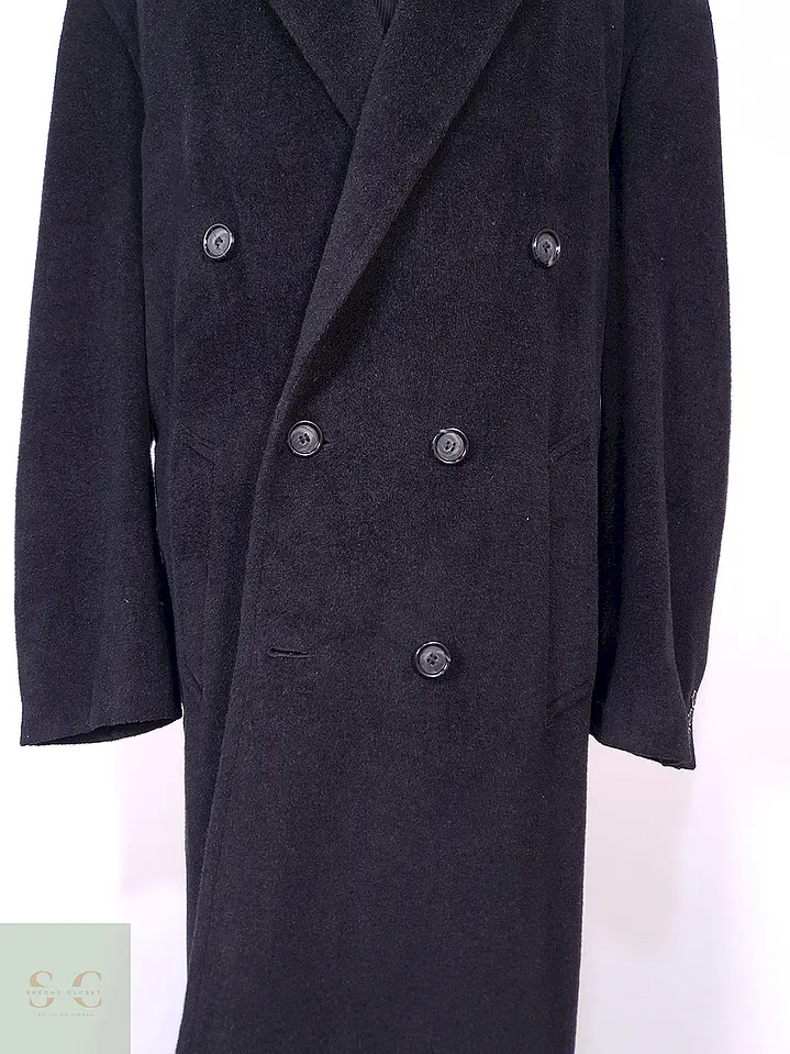 Abrigo Gianfranco Ruffini Largo Plomo Cashmere Lana Talla XL 2