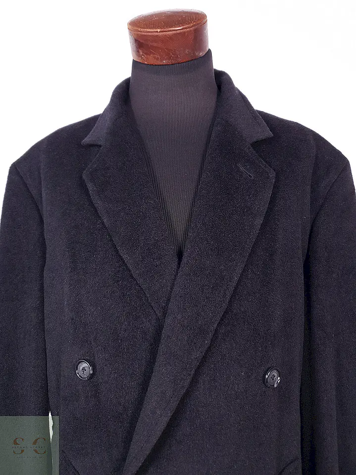 Abrigo Gianfranco Ruffini Largo Plomo Cashmere Lana Talla XL 3