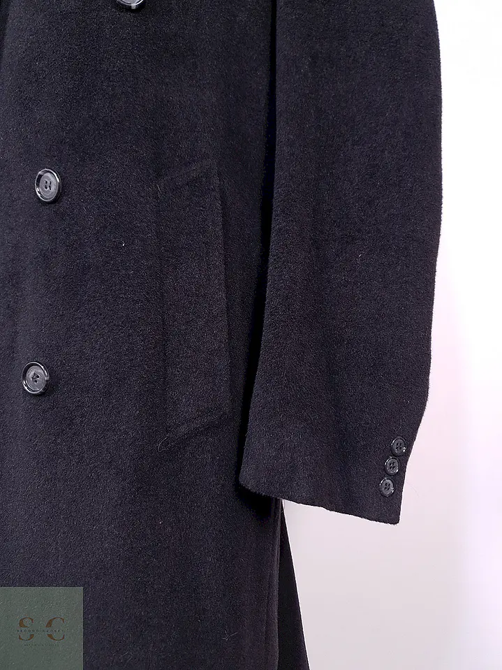 Abrigo Gianfranco Ruffini Largo Plomo Cashmere Lana Talla XL 5