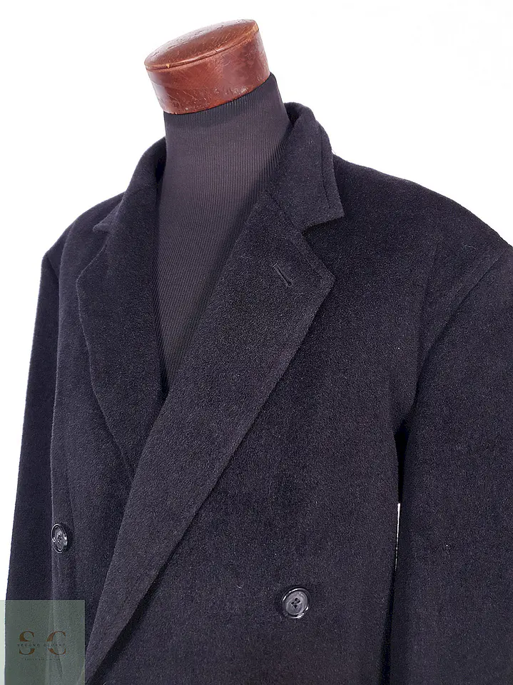 Abrigo Gianfranco Ruffini Largo Plomo Cashmere Lana Talla XL 9