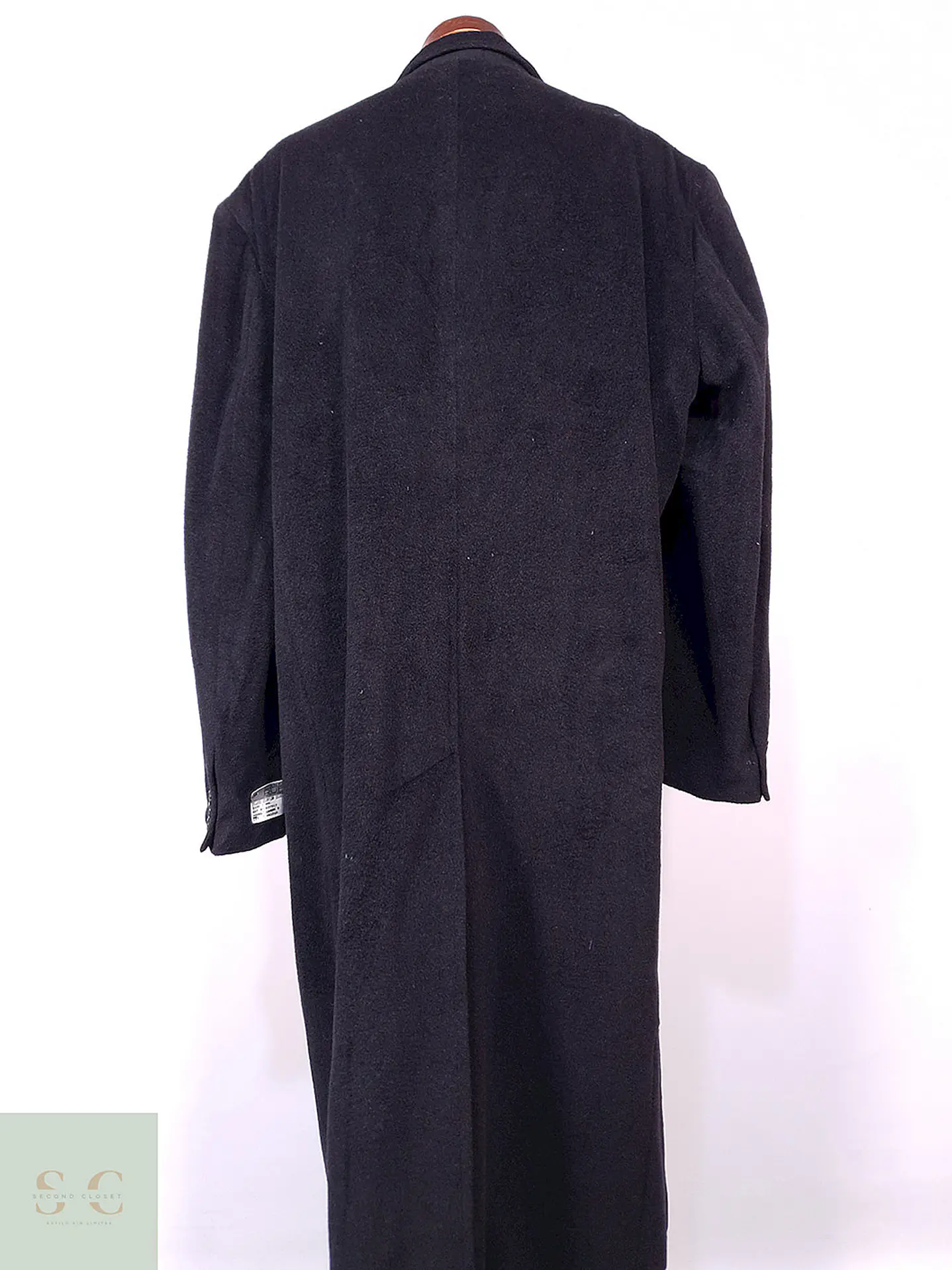 Abrigo Gianfranco Ruffini Largo Plomo Cashmere Lana Talla XL 17