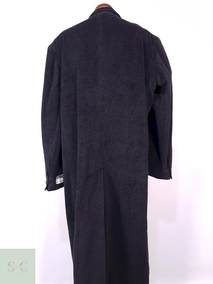 Abrigo Gianfranco Ruffini Largo Plomo Cashmere Lana Talla XL 17