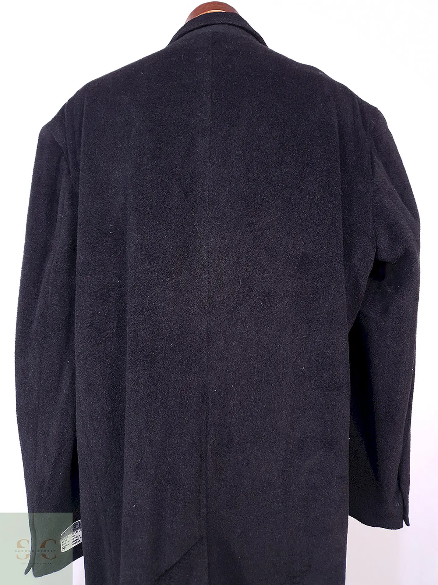 Abrigo Gianfranco Ruffini Largo Plomo Cashmere Lana Talla XL 18