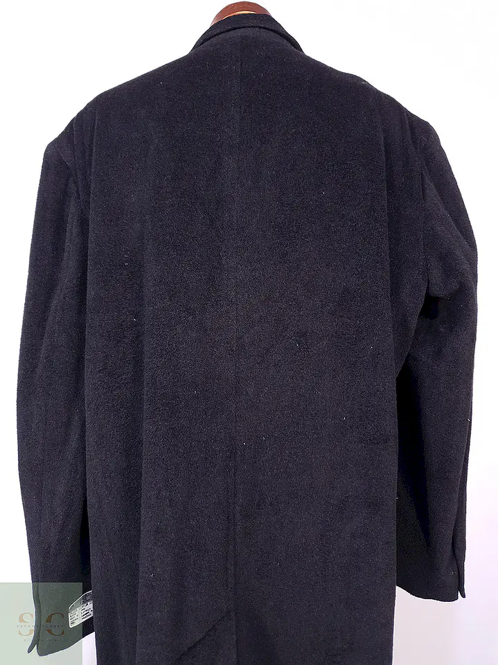 Abrigo Gianfranco Ruffini Largo Plomo Cashmere Lana Talla XL 18