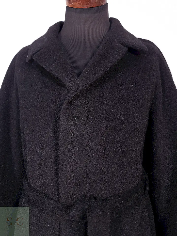Abrigo Benard Holtzman Largo Plomo Lana Alpaca Talla L 4
