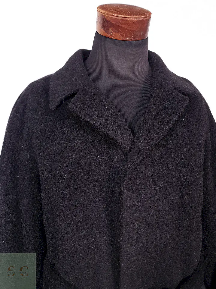 Abrigo Benard Holtzman Largo Plomo Lana Alpaca Talla L 5