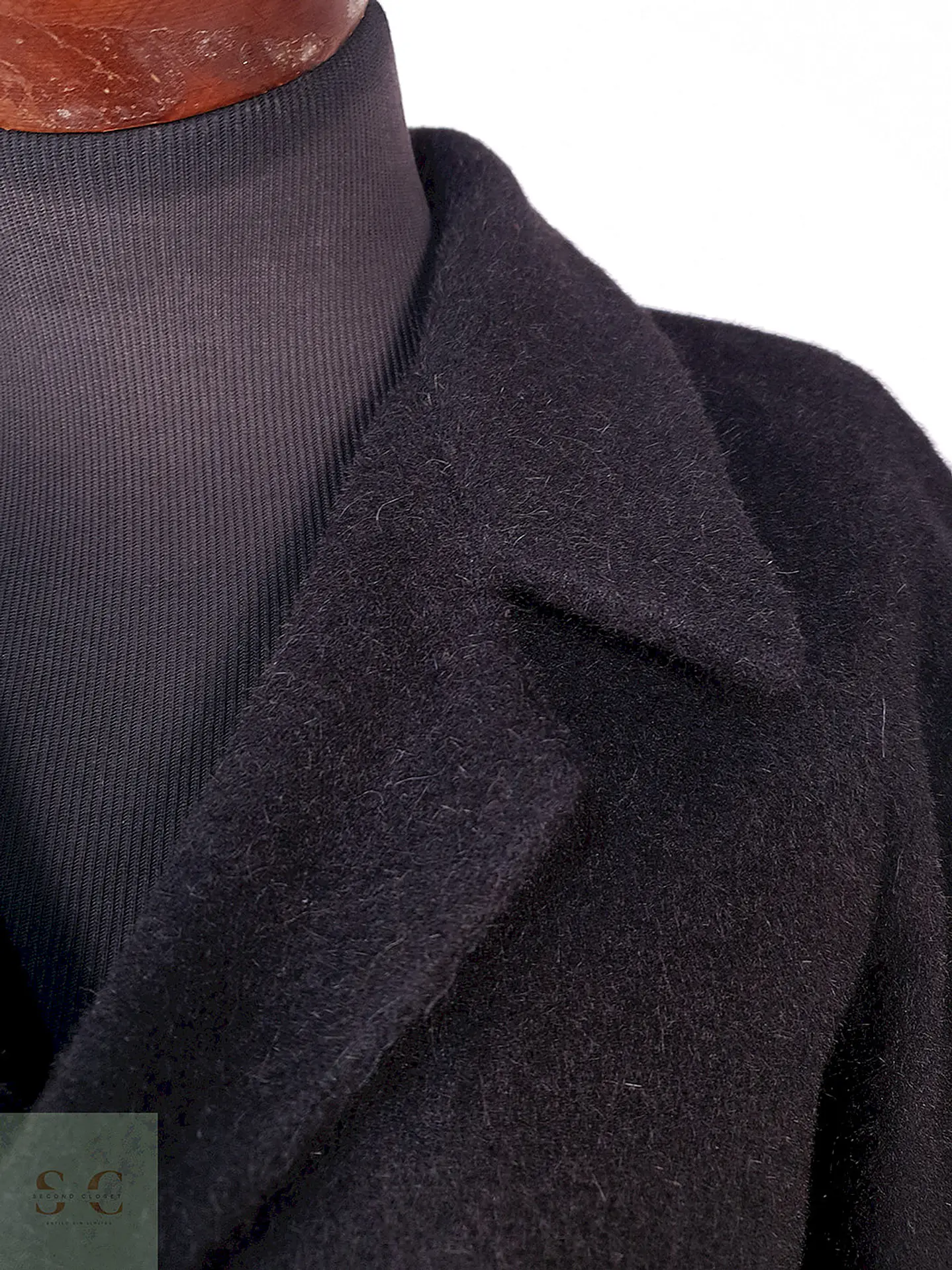 Abrigo Benard Holtzman Largo Plomo Lana Alpaca Talla L 10