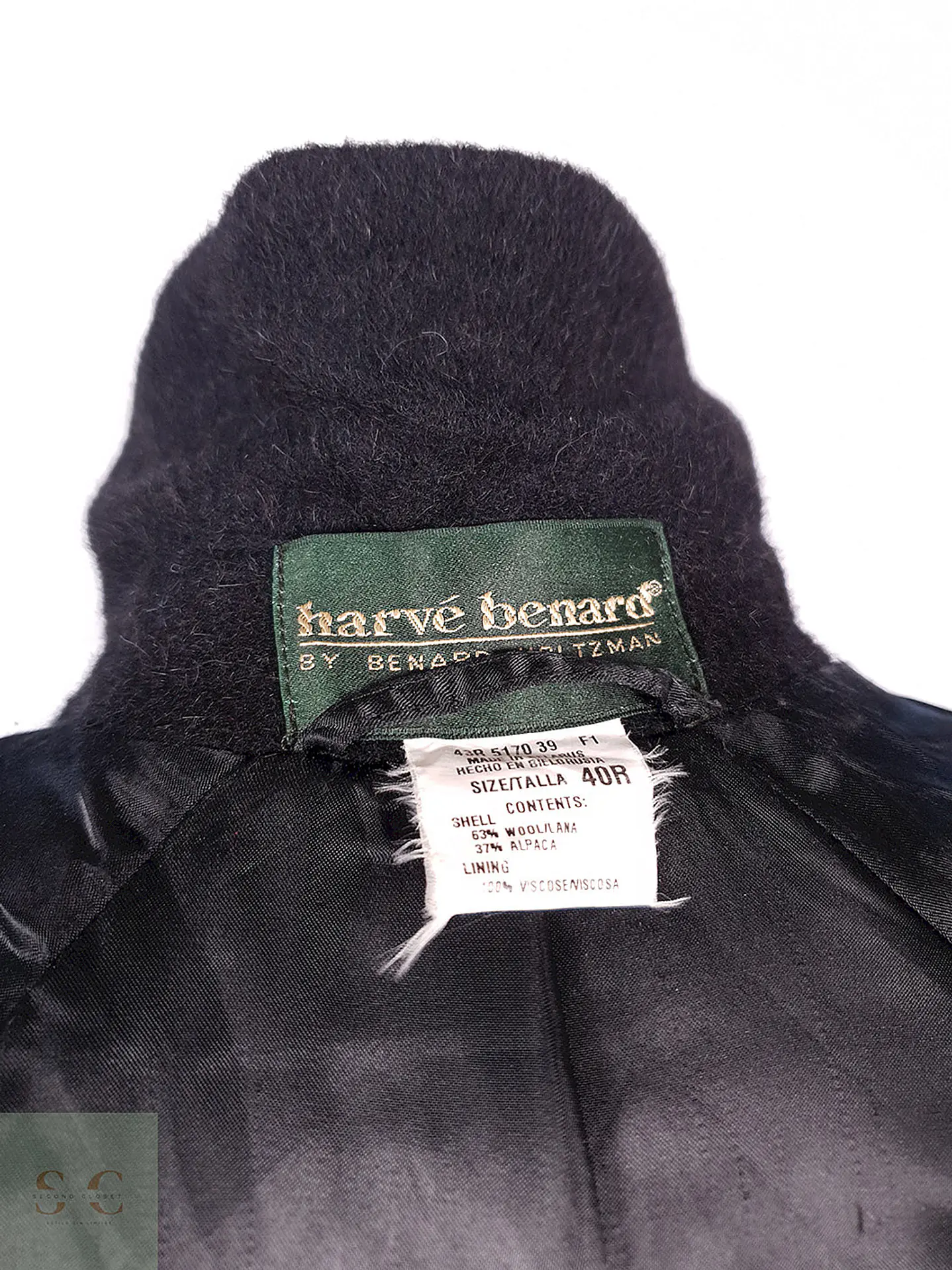 Abrigo Benard Holtzman Largo Plomo Lana Alpaca Talla L 16