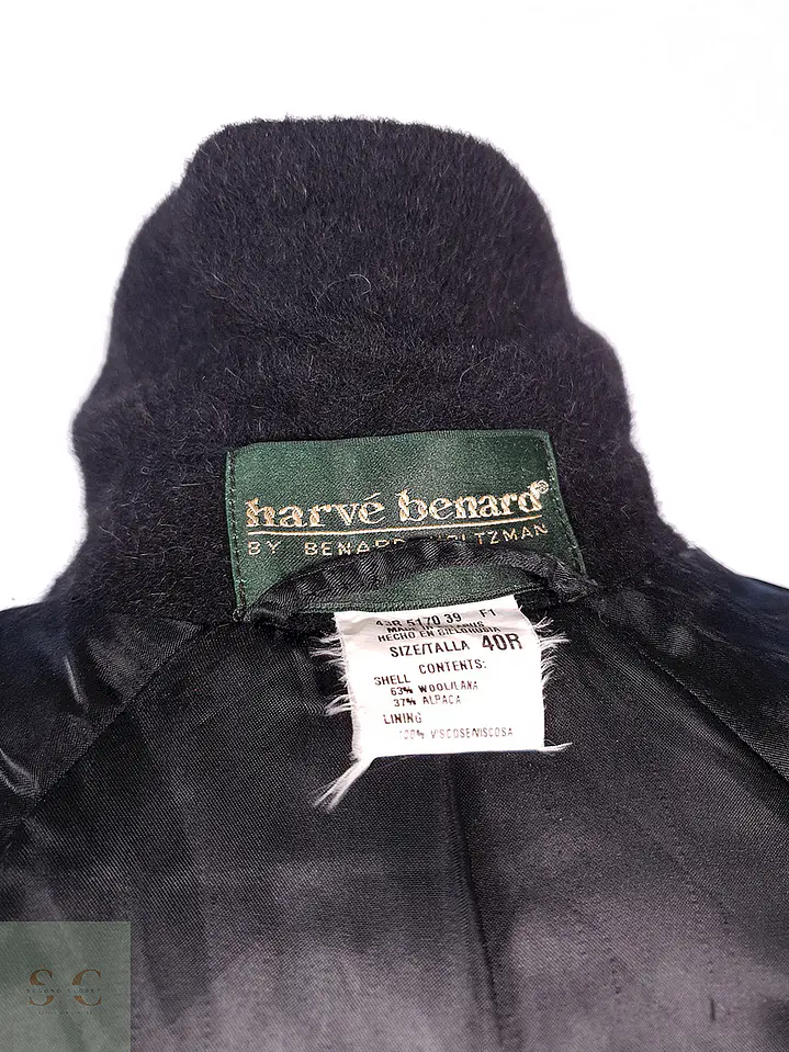 Abrigo Benard Holtzman Largo Plomo Lana Alpaca Talla L 16