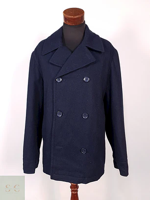 Abrigo Marinero Merona Azul 60% Lana Talla XL