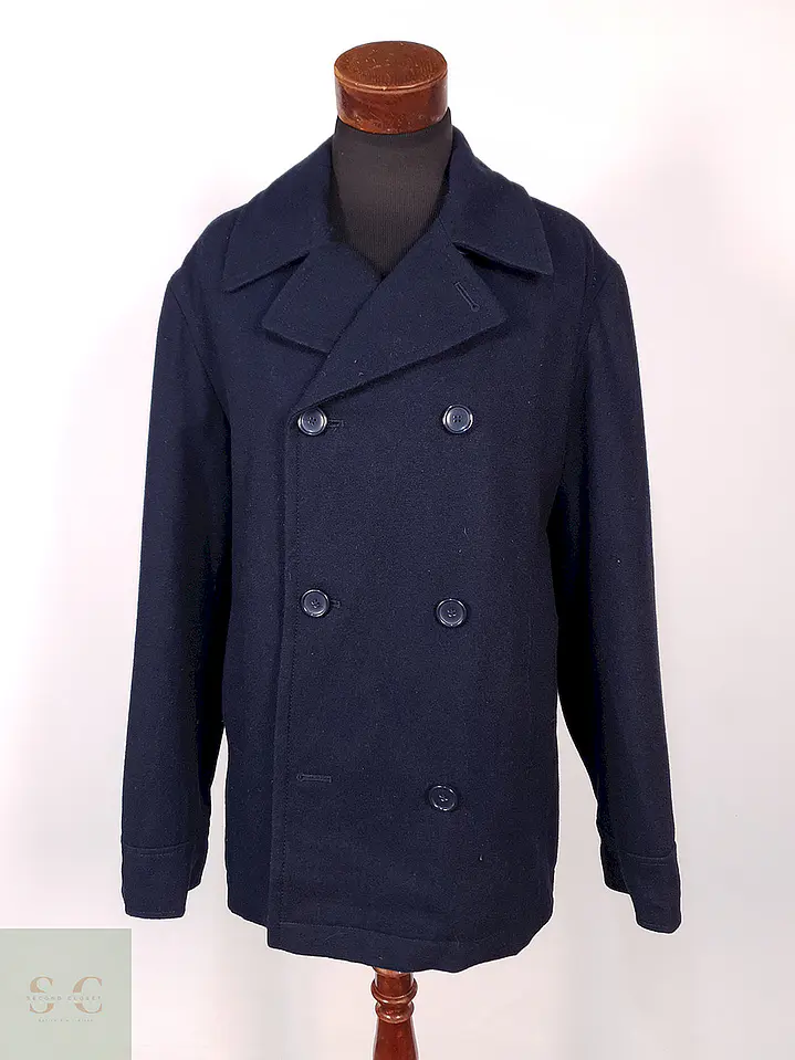 Abrigo Marinero Merona Azul 60% Lana Talla XL 1