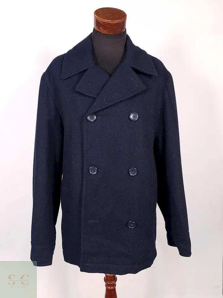 Abrigo Marinero Merona Azul 60% Lana Talla XL 2