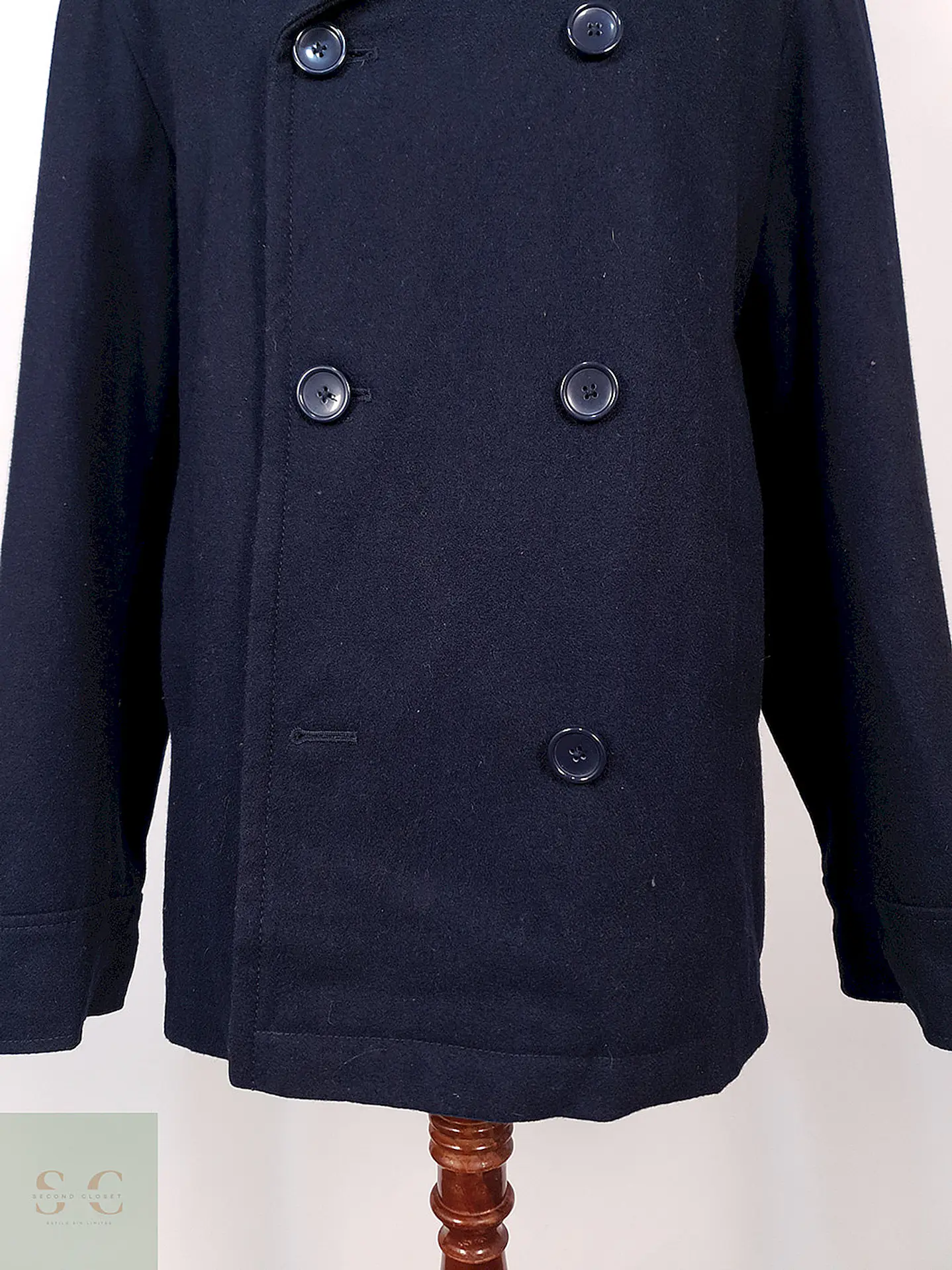 Abrigo Marinero Merona Azul 60% Lana Talla XL 3