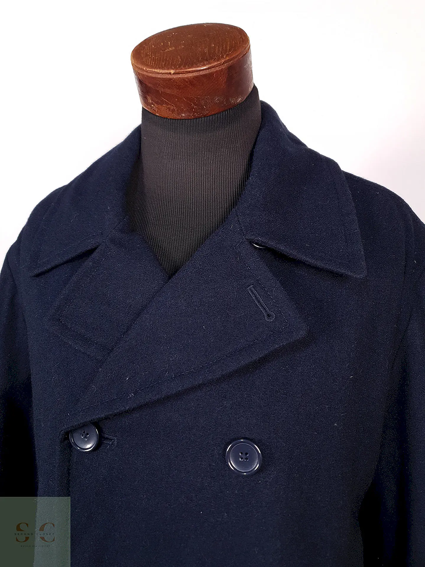 Abrigo Marinero Merona Azul 60% Lana Talla XL 6