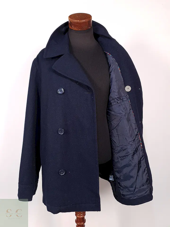 Abrigo Marinero Merona Azul 60% Lana Talla XL 9