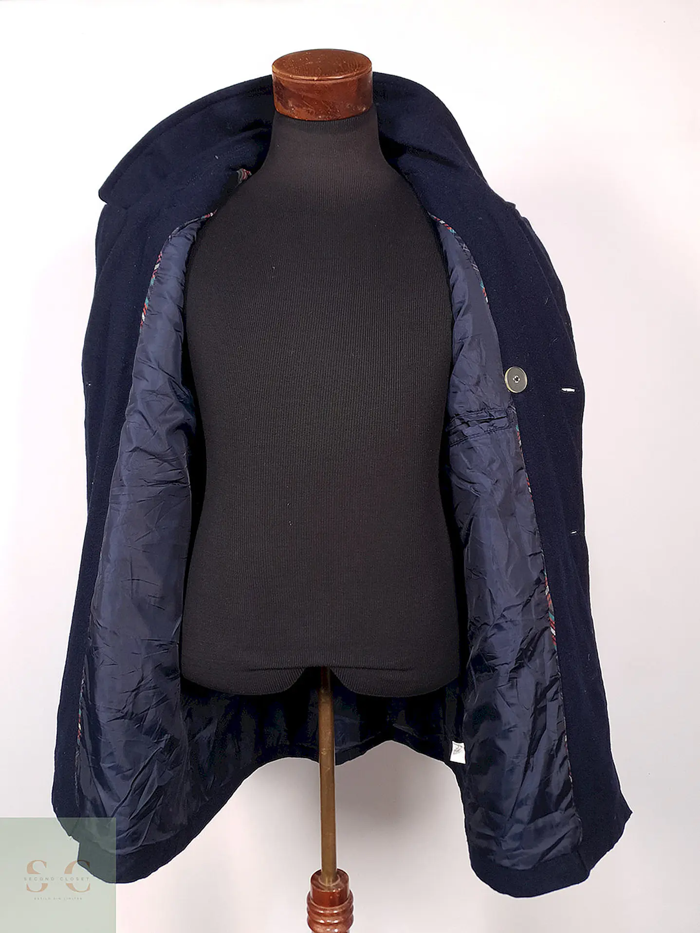 Abrigo Marinero Merona Azul 60% Lana Talla XL 11