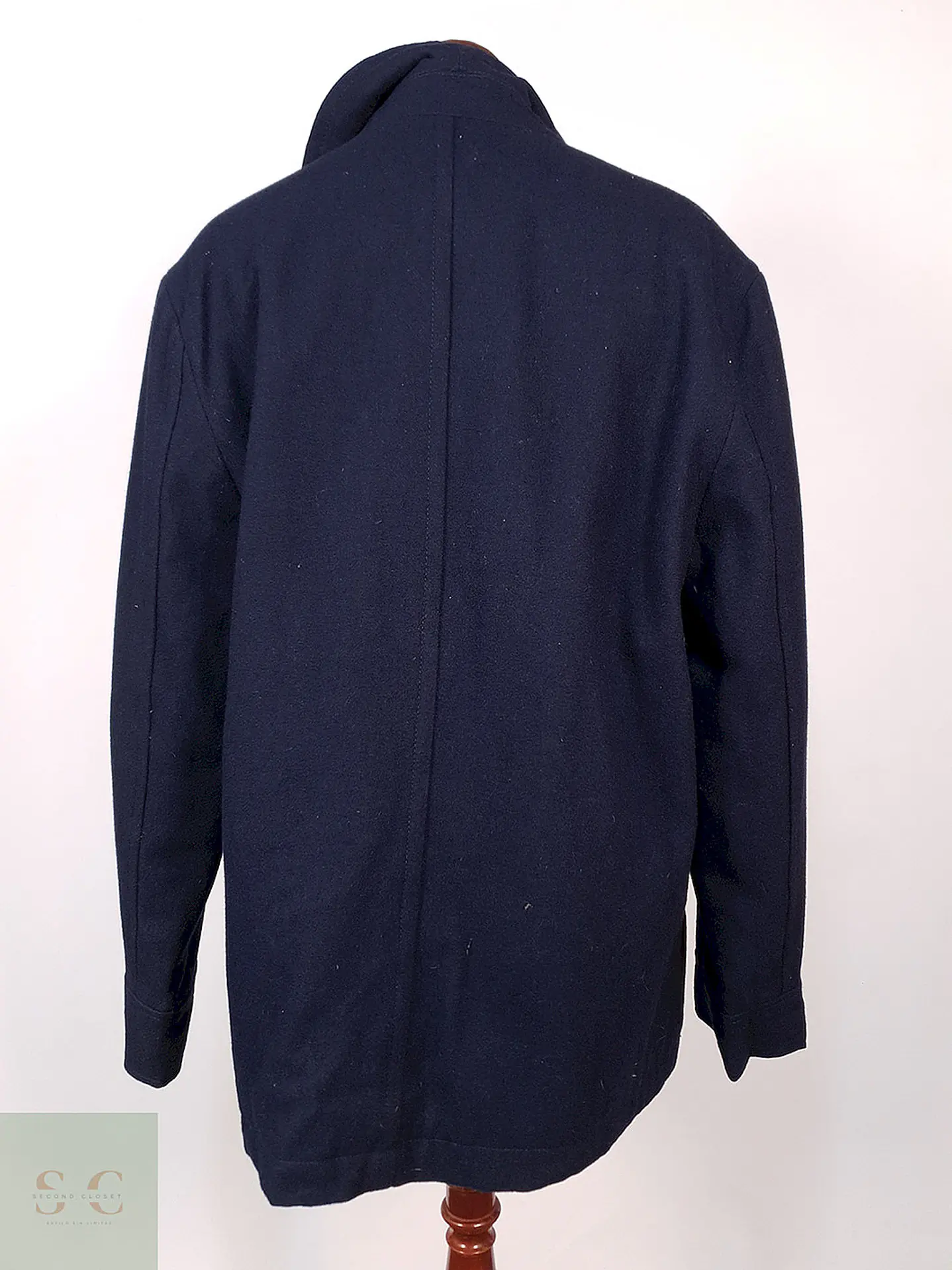 Abrigo Marinero Merona Azul 60% Lana Talla XL 12